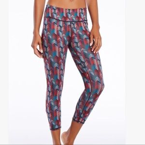 Fabletics Capri Chevron Workout Leggings